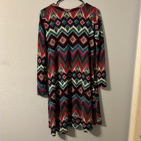 NWT jewel tone long sleeve dress, large - Picture 7 of 12
